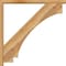 Ekena Millwork Imperial Block Rough Sawn Bracket w/ Offset Brace, Western Red Cedar, 4"W x 40"D x 40"H BKT0402X40X40IMP05RWR - alternate 3